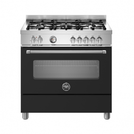 BERTAZZONI MAS95C1ENEC Κουζίνα Ηλεκτρική με Εστίες Αερίου 90cm Μαύρο